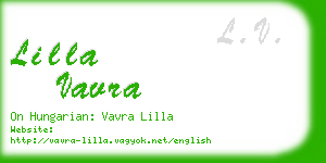 lilla vavra business card
